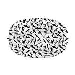 Black And White Guns Pattern Print Car Side Mirror Covers