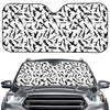 Black And White Guns Pattern Print Car Windshield Sun Shade