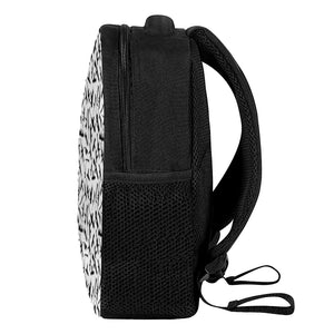 Black And White Guns Pattern Print Casual Backpack