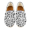 Black And White Guns Pattern Print Casual Shoes