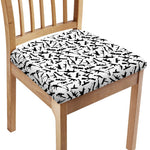 Black And White Guns Pattern Print Chair Cushion Cover