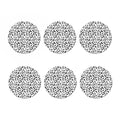 Black And White Guns Pattern Print Coaster Set