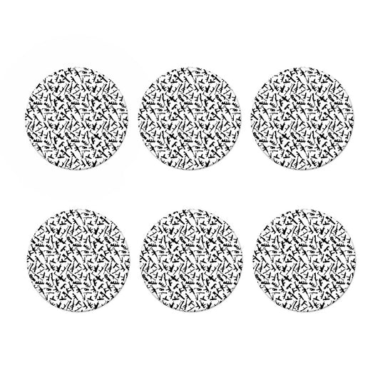 Black And White Guns Pattern Print Coaster Set