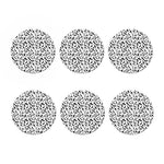 Black And White Guns Pattern Print Coaster Set