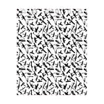 Black And White Guns Pattern Print Curtain