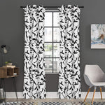 Black And White Guns Pattern Print Curtain