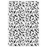 Black And White Guns Pattern Print Curtain