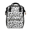 Black And White Guns Pattern Print Diaper Bag