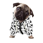 Black And White Guns Pattern Print Dog Zip Up Hoodie