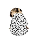 Black And White Guns Pattern Print Dog Zip Up Jacket