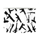 Black And White Guns Pattern Print Drum Lamp Shade