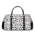 Black And White Guns Pattern Print Duffel Bag