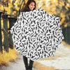 Black And White Guns Pattern Print Foldable Umbrella