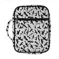 Black And White Guns Pattern Print Front Pocket Bible Bag