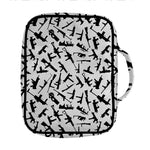 Black And White Guns Pattern Print Front Pocket Bible Bag