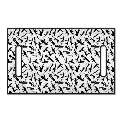 Black And White Guns Pattern Print Golf Cart Seat Cover