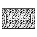 Black And White Guns Pattern Print Golf Cart Seat Cover