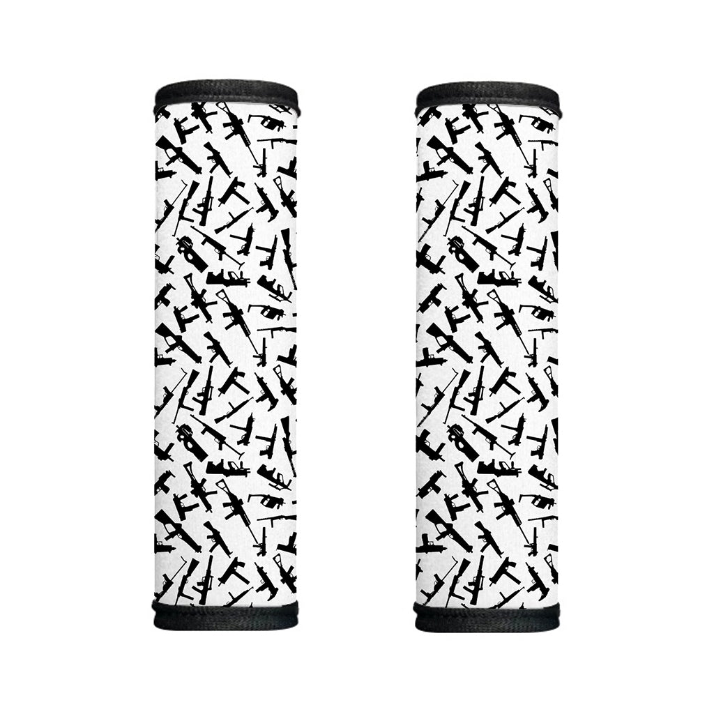 Black And White Guns Pattern Print Handle Covers