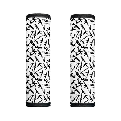 Black And White Guns Pattern Print Handle Covers