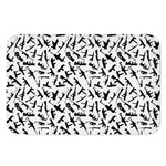 Black And White Guns Pattern Print Indoor Door Mat