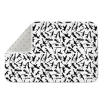 Black And White Guns Pattern Print Indoor Door Mat