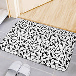 Black And White Guns Pattern Print Indoor Door Mat