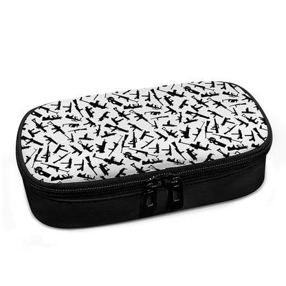 Black And White Guns Pattern Print Insulin Cooler Travel Case