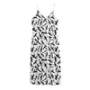 Black And White Guns Pattern Print Jersey Midi Cami Dress