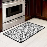 Black And White Guns Pattern Print Kitchen Mat