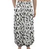 Black And White Guns Pattern Print Lantern Pants