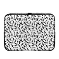 Black And White Guns Pattern Print Laptop Sleeve