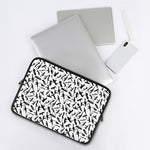 Black And White Guns Pattern Print Laptop Sleeve