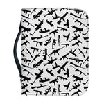 Black And White Guns Pattern Print Leather Bible Cover