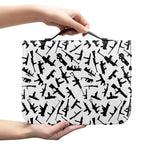 Black And White Guns Pattern Print Leather Bible Cover