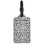 Black And White Guns Pattern Print Luggage Tag