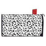 Black And White Guns Pattern Print Mailbox Cover