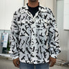 Black And White Guns Pattern Print Men's Shirt Jacket