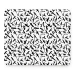 Black And White Guns Pattern Print Mouse Pad