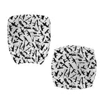 Black And White Guns Pattern Print Office Chair Cover