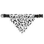 Black And White Guns Pattern Print Over The Collar Dog Bandana