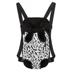 Black And White Guns Pattern Print Pet Carrier Backpack