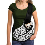Black And White Guns Pattern Print Pet Sling Carrier