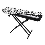 Black And White Guns Pattern Print Piano Keyboard Cover