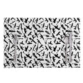 Black And White Guns Pattern Print Placemat