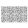 Black And White Guns Pattern Print Polyester Doormat