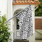 Black And White Guns Pattern Print Polyester Flag