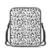 Black And White Guns Pattern Print Rectangular Crossbody Bag