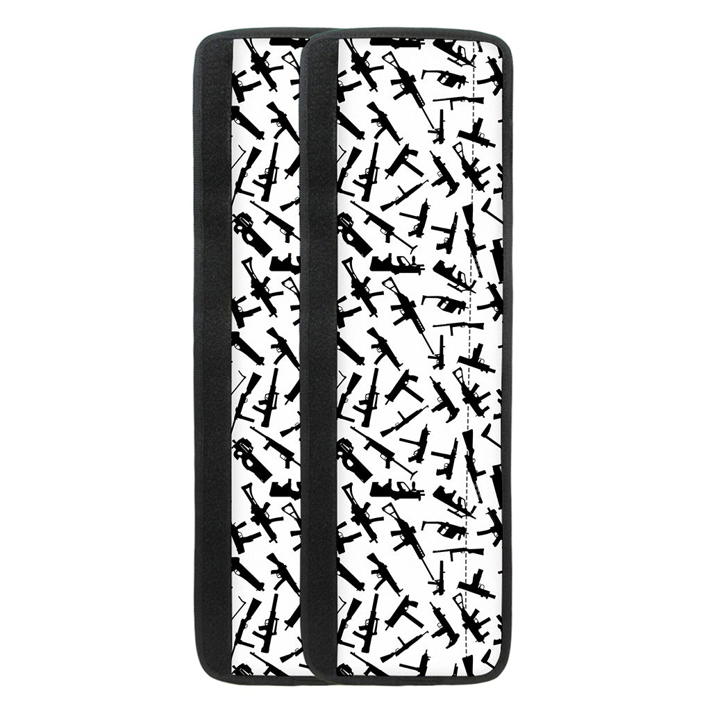 Black And White Guns Pattern Print Refrigerator Handle Covers