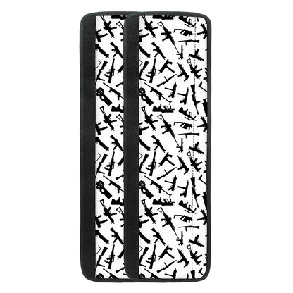 Black And White Guns Pattern Print Refrigerator Handle Covers