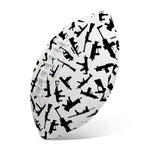 Black And White Guns Pattern Print Rugby Ball